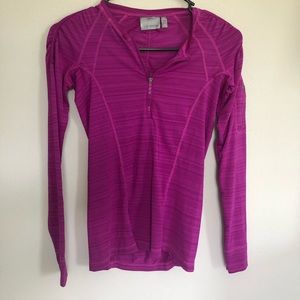 Athleta Half Zip Magenta Purple Long Sleeve XXS